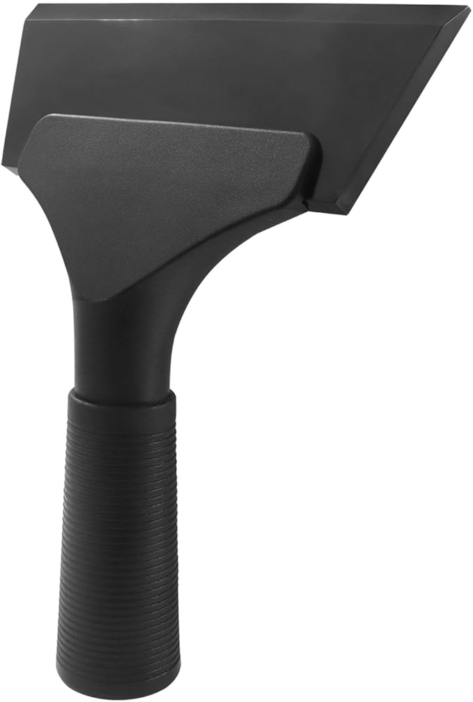 Small Squeegee 5 inch Rubber Window Tint Windshield Scraper, Non-Slip Handle Glass Cleaner for Car Glass Mirror Shower Door/Bathroom Cleaning(Pure Black, 1 Pack)