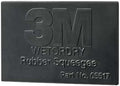 3M 05517 Wetordry 2-3/4" x 4-1/4" Rubber Squeegee, (Case of 50)