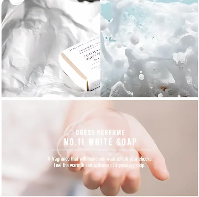 W.Dressroom No.11 White Soap Scent Mist & Living Clear Perfume (2.36 oz) – Fresh Scent for Clothes, Fabrics, Carpets & Rooms, Natural Odor Eliminator, Eco-Friendly, Water-Based