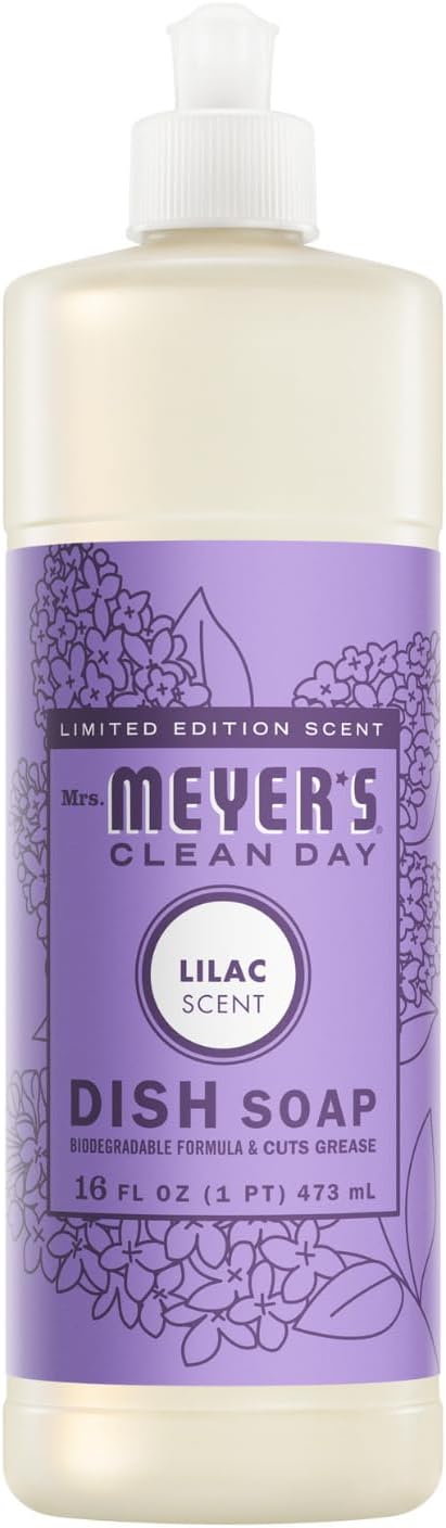 Mrs. MEYER'S Variety, 1 Room Freshener, 8 OZ, 1 Liquid Dish Soap, 16 OZ, 1 Liquid Hand Soap,12.5 OZ, 1 Multi-Surface Cleaner 16 OZ, 1 CT (Lilac)