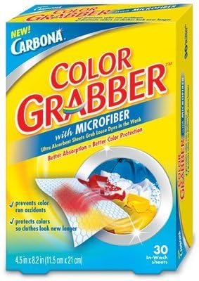 Carbona Color Grabber™ | Protects Laundry from Color Runs or Bleeds | Mix Whites & Colors | in-Wash Dye Grabbing Sheets | 30 Count Per Box, 4 Pack