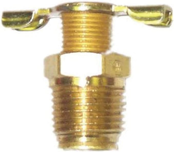 RTI Reading Technologies Eliminizer Eliminex PC-03 Manual Petcock Drain, 3/8 in, Brass, Use with: Eliminex Filter-Dryer