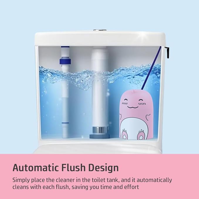 Cute Dinosaur-Shaped Toilet Bowl Cleaner Bottle, Bathroom Toilet Tank Cleaner with Peach Scent,One bottle lasts for 90 days (1, red)
