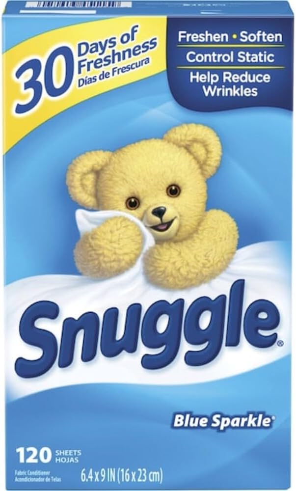 Snuggle CB451156 Fabric Softener Sheets, Fresh Scent, 120 Sheets/Box, 6 Boxes/Carton