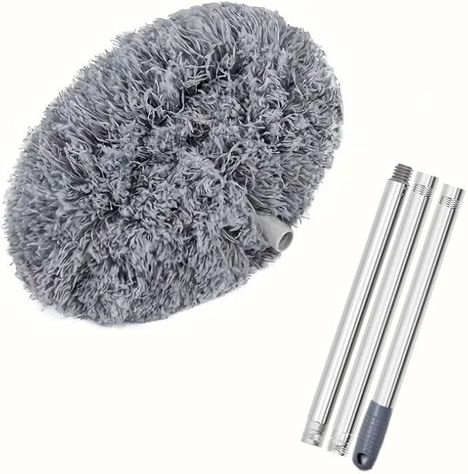 Ceiling Fan Cleaner Duster, Adjustable and Removable Fan Blade Cleaner from 18 to 62 Inches for Cleaning Walls Bookshelves Furniture Door Window Top (Gray)