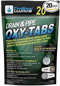 EcoNow Drain & Pipe Oxy-Tabs for Main Sewer and Septic Lines. Build-Up Remover. Oxygenated to Help Prevent Clogs & Eliminate Odors. (20)(20)