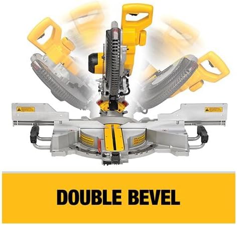 DEWALT Miter Saw, 12-inch Double Bevel Sliding Compound Miter Saw with XPS LED Shadow Light System, Includes Blade Wrench, Material Clamp and Dust Bag (DWS780)