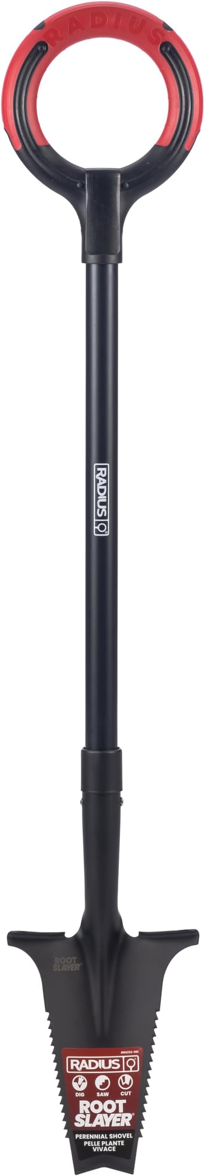 Root Slayer RS233-001, Perennial Shovel Serrated Shovel Spade, Black