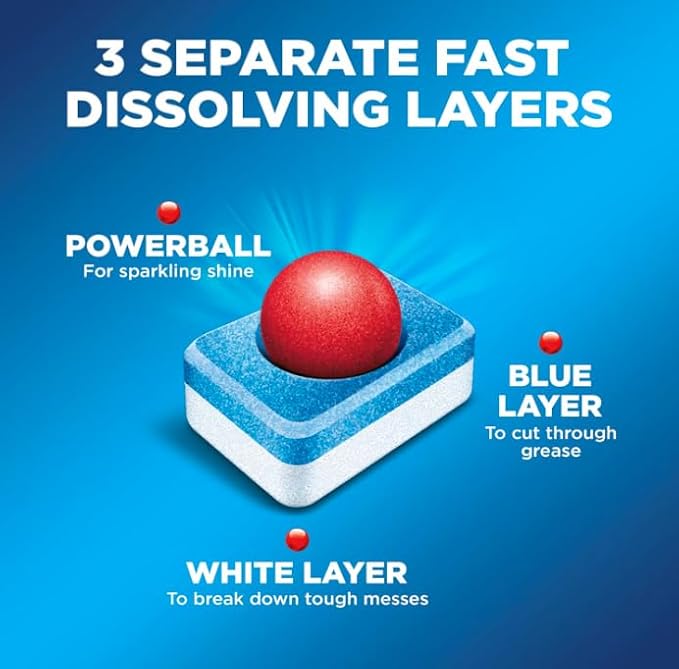 Finish - All in 1 - Dishwasher Detergent - Powerball - Dishwashing Tablets - Dish Tabs - Fresh Scent, 94 Count (Pack of 1) - Packaging May Vary
