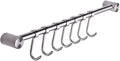 304 Stainless Steel Kitchen Utensil Racks with 7 Sliding Hooks Hangers Wall Mounted 15"