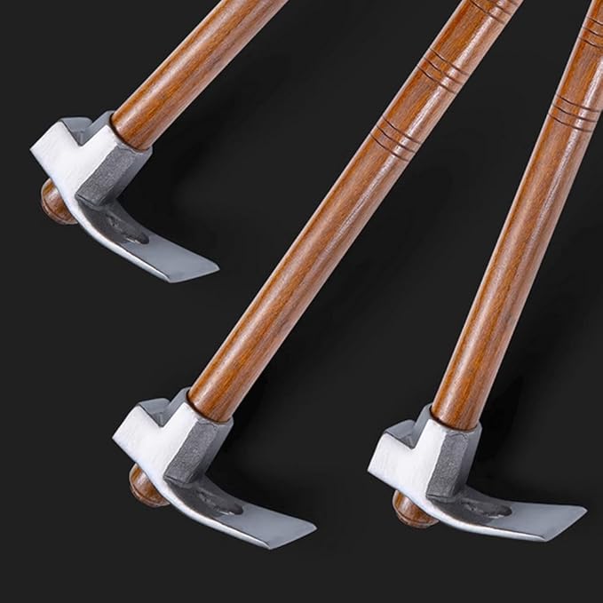 Garden Hoe Tool Small Action Hoe, Loosening Soil and Weeding,Knockable and Removable Nails,Hand Long Handle Weed Garden Tool,Digging and Rooting (4.72in×2.16in,1.34lb)