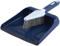 Casabella Wayclean Handheld Angled, Medium, Grey Dustpan and Brush Set, Green and Taupe