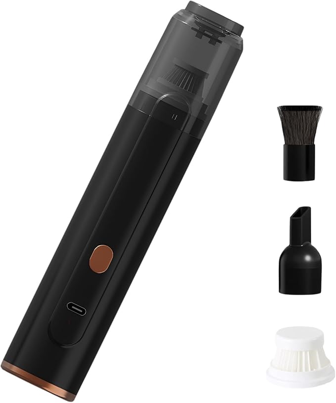 Mini Vacuum Cleaner Cordless Handheld, Portable Desk Vacuum for Coffee Grounds and Keyboard Dust, Rechargeable Small Car Vacuum, 42000 RPM Motor