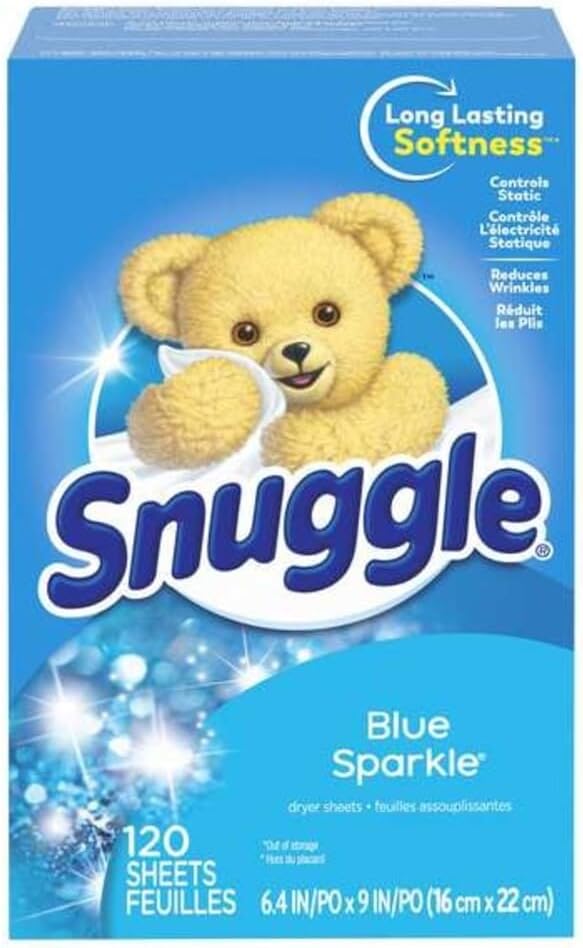 Snuggle CB451156 Fabric Softener Sheets, Fresh Scent, 120 Sheets/Box, 6 Boxes/Carton