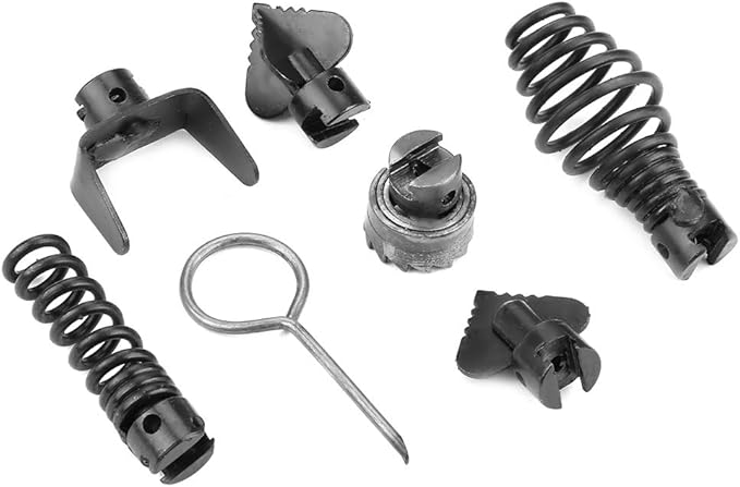 7Pcs 16mm Manganese Steel Drain Cleaner drain cleaner cutter heads Sturdy Drain Cleaner Combination Cutter Head Set drain cleaner cutter heads Pipeline Dredging Drain Openers