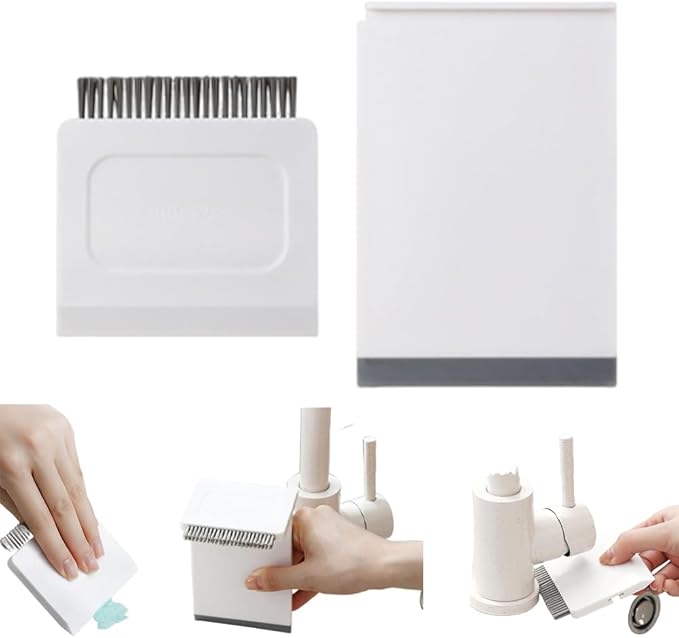 Kitchen Sink Squeegee and Countertop Brush,3 in 1 Mini Squeegee Sponge Countertop Dirt Cleaning Brush,Multi Purpose Compact Brush Cleans Wet and Dry Spills