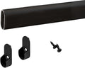 Oval Closet Rod CUSTOM CUT TO SIZE. Up to 92 inches long! Choose Finish. Includes End Supports.