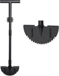Edger Lawn Tool, Manual Garden Edger Long Handle 40-48 inch, Steel Hand Saw-Tooth Border Sidewalk Landscape Yard Grass Weed Half Moon Edger Shovel for Lawns