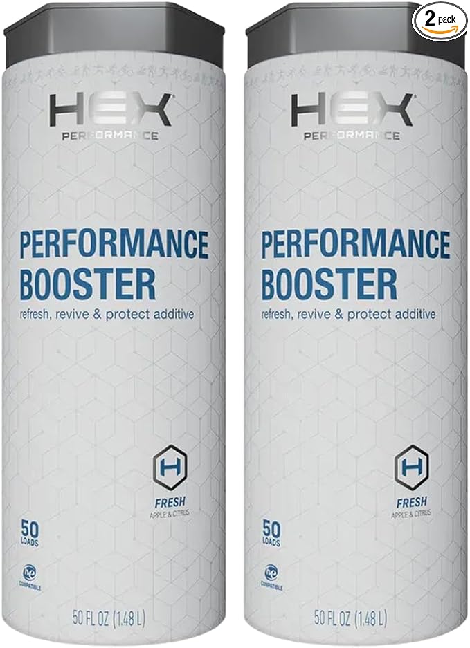 HEX Performance Fabric Booster, Fresh, 100 Load (Pack of 2) - Safe for Activewear, Made for Sensitive Skin, Eco-Friendly