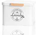SACREDAY Laundry Pods Holder with Hinged Lid, Farmhouse Space-Saving Metal Container for Laundry Room Decor Organization and Storage, Detergent Dispenser for Efficient Laundry Room Use(Cream)