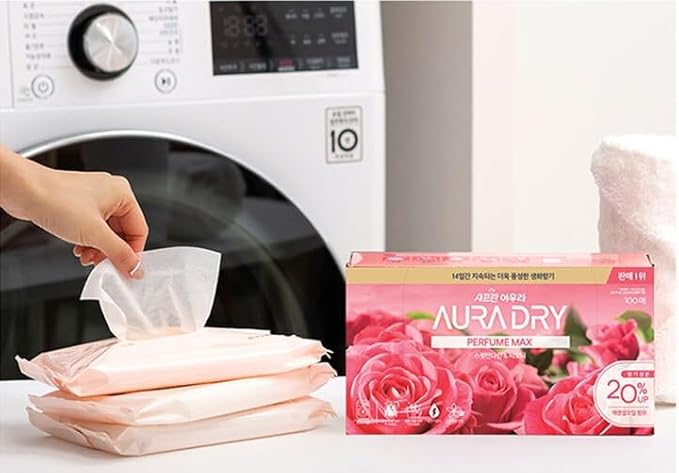 Scented Dryer Sheets for Laundry, 40 Count, Long-lasting Freshness, Styler Compatible (Aura, Magnolia & Lily)
