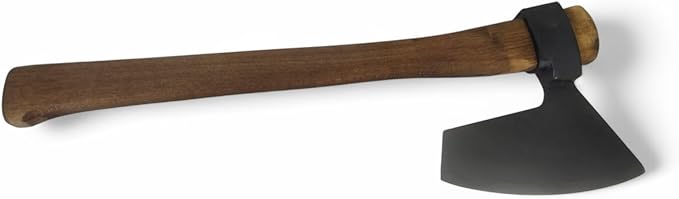 Hand-Forged Hewing Bearded Broad Axe – European Style | Timber Framing, Log Building & Woodworking Tool | Razor-Sharp High-Carbon Steel Blade with Offset Curved Beechwood Handle