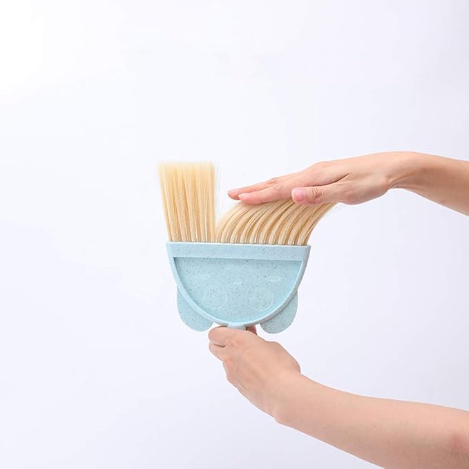 Mini Broom with Dustpan for Kids,Little Housekeeping Helper Set (Blue)
