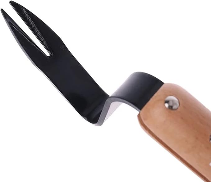 Kana Hoe 217 Japanese Garden Tool - Hand Hoe/Sickle is Perfect for Weeding and Cultivating. The Blade Edge is Very Sharp., Beige-028