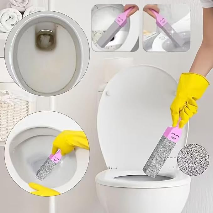 6 Pack Pumice Stone for Cleaning,Pumie Scouring Stick with Handle, Heavy Duty Toilet Pumice Stone for Toilet, Hard Water Toilet Ring Remover, for Toilet, Pool Tile, Sink, and Bathroom