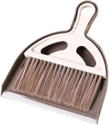 Mini Small Broom and Dustpan Set Small Dusting Brush for Camping, Tables, Desks, Keyboards, Window Cracks, Trash, Pets, and Other Cleaning Tools (White)