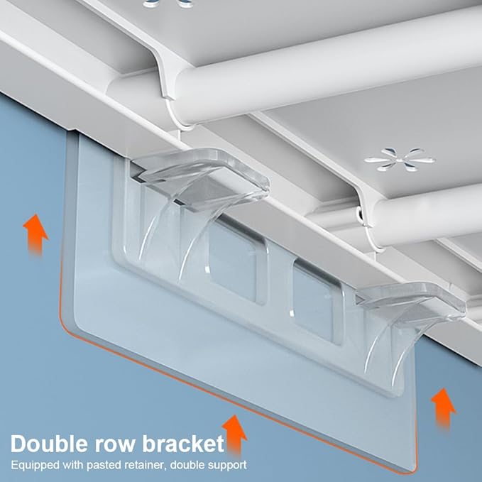 iayokocc Expandable Closet Tension Shelf Rod, Adjustable Metal Storage Rack,DIY Organizer Divider Separator for Cabinet Wardrobe Cupboard Kitchen Bathroom(Size:48-80cm)