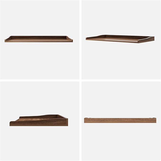 OAKHAM HOME Washer Dryer Countertop 54" W x 27.5"D Washer Dryer Topper with Non-Slip Pads Laundry Countertop for Laundry Room Organization and Storage, Walnut