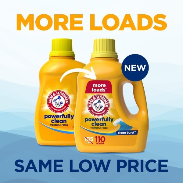 ARM & HAMMER Clean Burst, 110 Loads Liquid Laundry Detergent, 110 fl oz