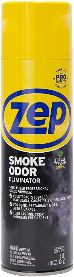 OBS - Zep Smoke Odor Eliminator Aerosol - 16 oz (Pack of 2) ZUSOE16 - Eliminate Cannabis (Marijuana) and Tobacco Odors