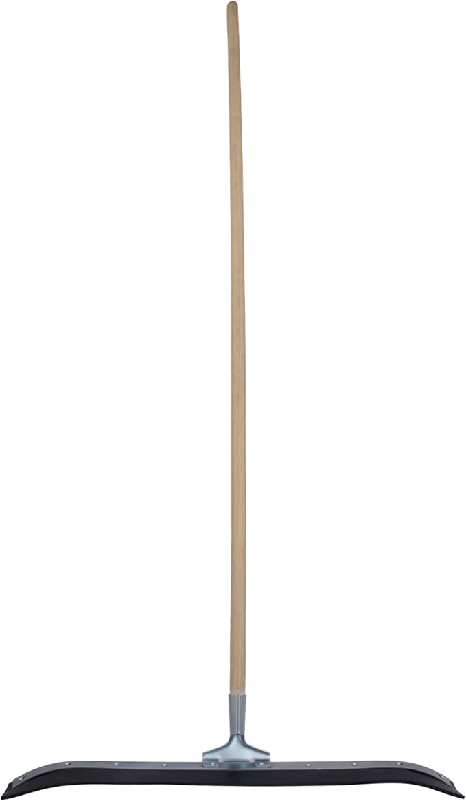 MARSHALLTOWN Asphalt Squeegee, 30 Inch Neoprene Straight Blade, 60 Inch Wood Handle, Spread Sealer Over Asphalt, Reversible, 13712