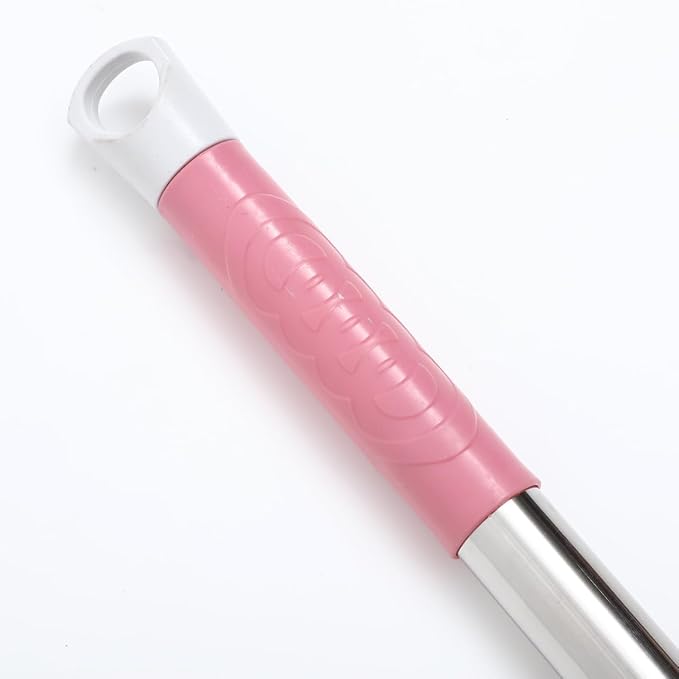 Stainless Steel Push Broom Handle Stick Replacement with Random Color Plastic Grip Sweeping Mop Handle for Easy Assembly and Household Cleaning Random Color