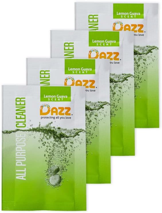 DAZZ Natural Cleaning Tablets - All Purpose Cleaner Refill Pack - Makes (4) 32oz Bottles - Just Add Water