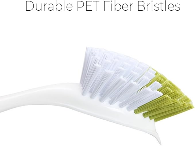 Dish Brush with Handle, Stiff Bristles Dish Scrubber for Pots, Pans & Sink Cleaning, 3 Pack