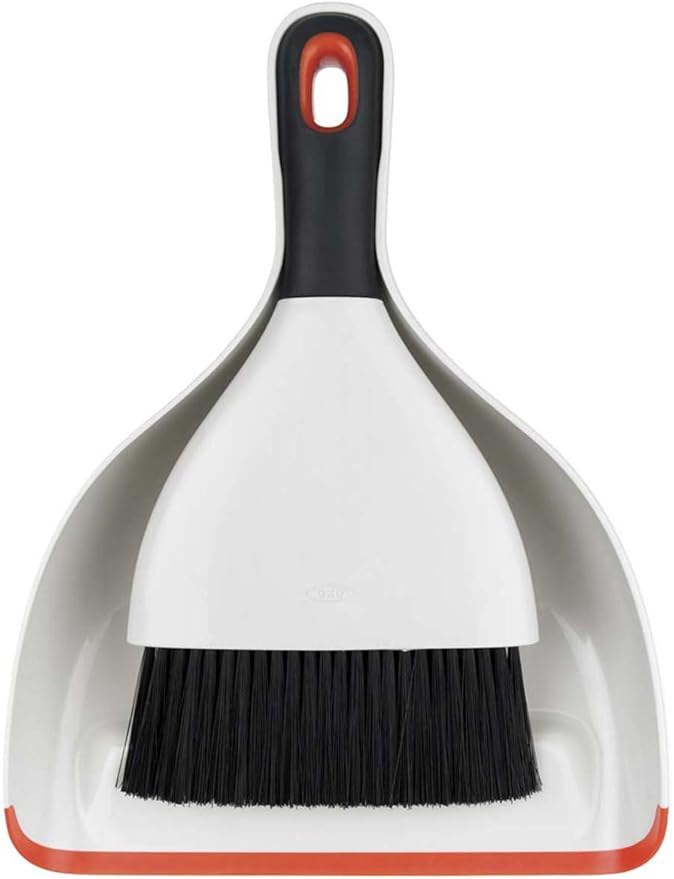 OXO Good Grips Dustpan and Brush, White
