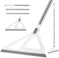 Multifunction Silicone Broom，Squeegee Broom Sweeping Water and Pet Hair，Rubber Broom Sweeper for Floor Bathroom Kitchen Shower，Rugs，Glass Windows（White）
