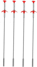 Kaxich Drain Clog Remover, 4pcs Stainless Steel Hair Catcher Clog Remover 23.6 Inch Spring Pipe Dredging Cleaning Tools Drain Relief Sewer Hair Cleaner for Kitchen Sink, Bathroom Tub, Toilet