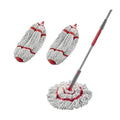 Rubbermaid Microfiber Twist Mop Kit with 2 Refills Kit Machine Washable Built-in Wringer Lightweight Safe for All Floor Types Deep Cleaning for Home/Bathroom/Garage/Office