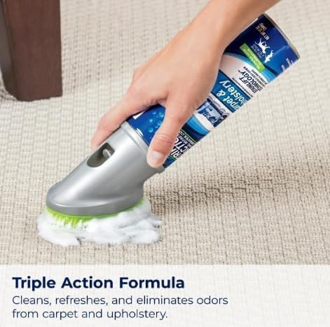 Woo-lite Carpet and Upholstery Foam Cleaner with Built-in Brush, Triple Action Stainlift Technology for Stairs, Fabrics, Pet Odors