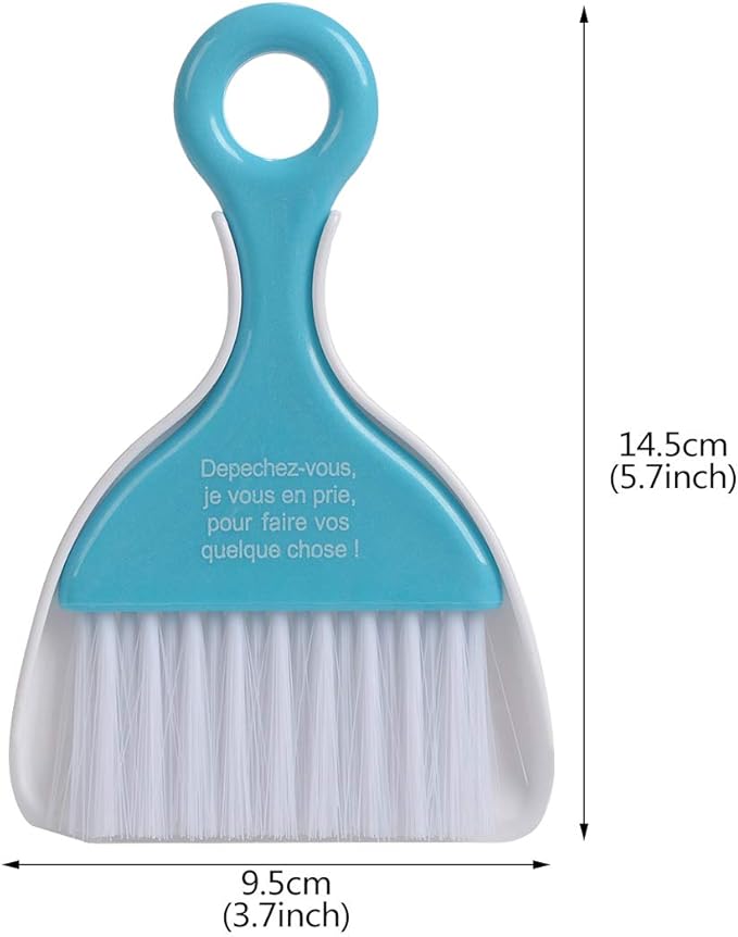 2 Pcs Mini Dustpan Set Brush for Table Whisk Brooms Small Dustpan Broom Set Mini Dust Pans with Brush Tiny Cleaning Table Sweep