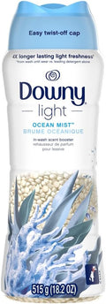 Downy Light Laundry Scent Booster Beads, Ocean Mist Scent, 18.2 OZ, In-wash fabric beads designed to be gentle with a light boost of scent, No Heavy Perfumes