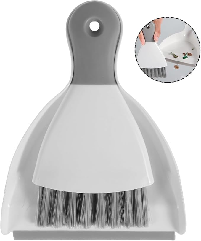 Mini Dustpan and Brush Set Portable Table Top Cleaning Brush and Dustpan Set Dining Table Crumb Sweeper with Soft Bristles Multipurpose Desktop Keyboard Cleaning Tools for Home Office