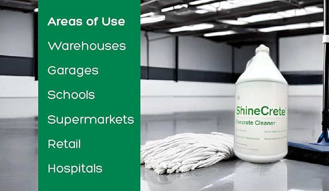 ShineCrete Concrete Cleaner & Protector, pH-Balanced Daily Maintenance for Polished Concrete Floors, Auto-Scrubber Safe, Light Apple Scent, 1 Gallon Concentrated