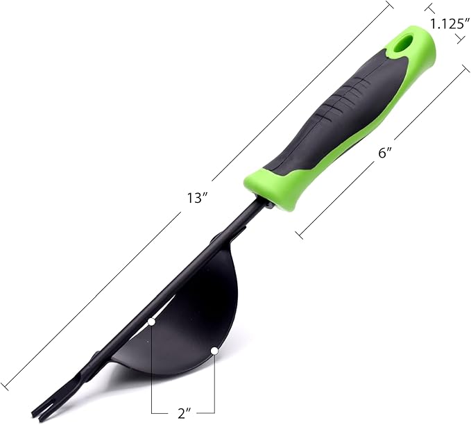 Weeding Tool, Heavy-Duty Weeder, Leverage Design Weed Puller Tool Removal and Deep Digging, Ergonomic Handle and Two-Pronged V-Shaped Fork