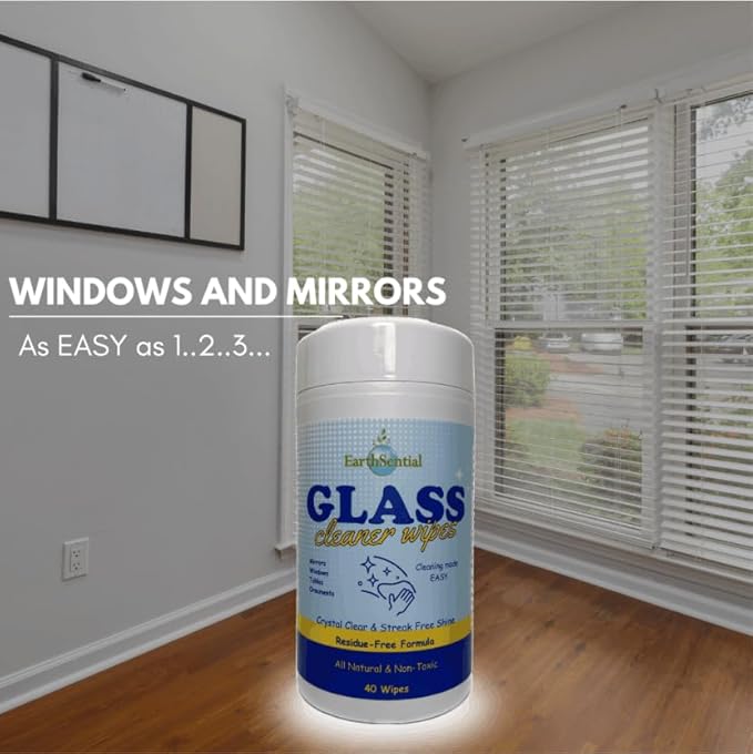 Glass Cleaner Wipes All Natural 40ct