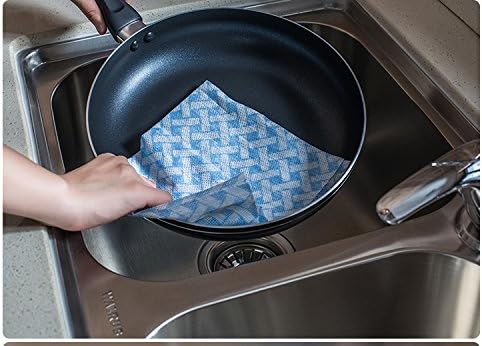 JEBBLAS Reusable Handi Wipes Disposable Cleaning Towels Dish Cloths, 100 Count/Pack, Blue